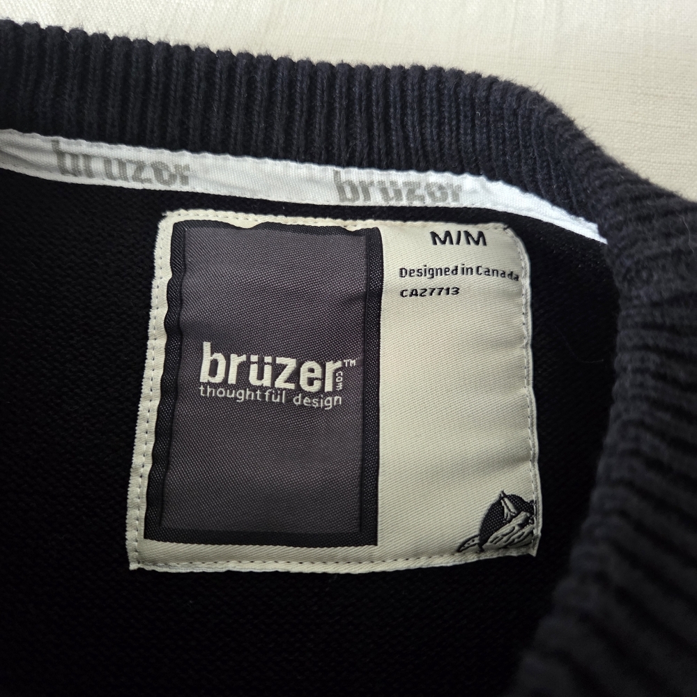 Texas Tech Bruzer Black and White Knit Men's Sweater 100% Cotton Medium - Picture 4 of 9